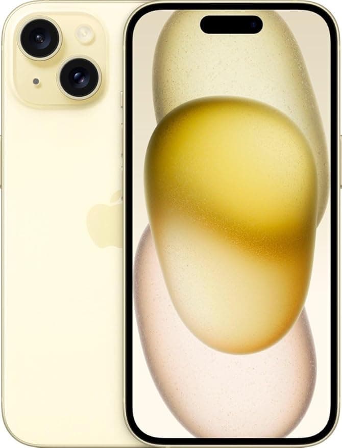 Apple iPhone 15 Plus, 128GB, Yellow (Renewed)