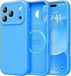 LOVE 3000 Designed for iPhone 17 Pro Case, Premium Silicone [Compatible with Magsafe][Soft Anti-Scratch Microfiber Lining] Shockproof Protective Phone Case for Men Women 6.3", Blue