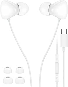 iPhone 17 in-Ear Headphones Wired, Apple Air Max Corded Headphones Earphones with Microphone for iPhone 17 Pro Max 16 15, USB C Earbuds Wired for Google Pixel 10 Pro XL, USB-C Corded Earphones Earbuds