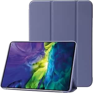 Generic Compatible for iPad Pro 13-inch (M4) 2024 (Couleur : Lavender Grey) Premium Silicon Leather flip Back case Hard Cover