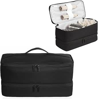 Double-Layer Carrying Case for Shark Flexstyle, Travel Case for Shark Flexstyle/FlexFusion, Portable Storage Organizer Bag for Shark Flexstyle/Dyson Airwrap Styler and Attachments