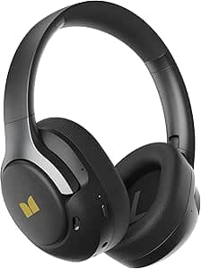 Monster Persona 5th ANC-Wireless Bluetooth Over-Ear Headphones with Microphone, 70H Playtime, Bluetooth 6.0, Comfortable and Foldable Design (Black)
