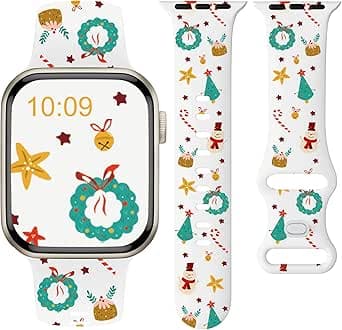 Compatible with Apple Watch Bands for Men,Soft Sport Silicone Band Compatible with Apple Watch Bands 44mm 45mm 42mm 46mm/for iWatch Bands for Men/Watch Series 10/9/8/7/6/5/4/3/2/1 SE Ultra